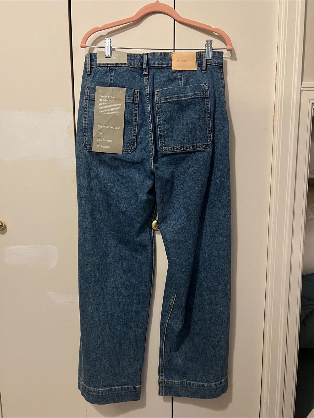 Everlane High Rise Wide Leg Low Stretch Jeans